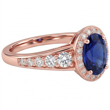 Afbeelding in Gallery-weergave laden, Echte Saffier Ring 3.50 Karaat - 14K Roségoud