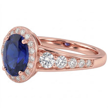 Afbeelding in Gallery-weergave laden, Echte Saffier Ring 3.50 Karaat - 14K Roségoud