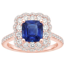 Afbeelding in Gallery-weergave laden, Echte Saffier Ring 3.75 Karaat - 14K Roségoud