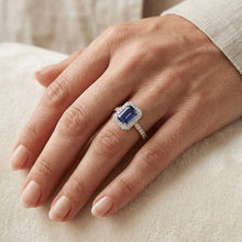 Afbeelding in Gallery-weergave laden, Echte Saffier Ring 3 Karaat - 14K Bicolor Goud