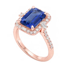 Afbeelding in Gallery-weergave laden, Echte Saffier Ring 3 Karaat - 14K Roségoud