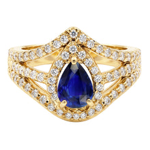 Afbeelding in Gallery-weergave laden, Echte Saffier Ring 4.50 Karaat - 14K Roségoud