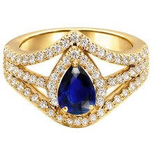 Afbeelding in Gallery-weergave laden, Echte Saffier Ring 4.50 Karaat - 14K Roségoud