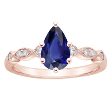 Afbeelding in Gallery-weergave laden, Echte Saffier Ring 4 Karaat - 14K Roségoud