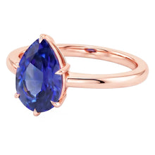 Afbeelding in Gallery-weergave laden, Echte Saffier Ring 4 Karaat - 14K Roségoud
