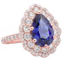 Afbeelding in Gallery-weergave laden, Echte Saffier Ring 4 Karaat - 14K Roségoud