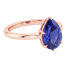 Afbeelding in Gallery-weergave laden, Echte Saffier Ring 4 Karaat - 14K Roségoud