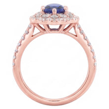 Afbeelding in Gallery-weergave laden, Echte Saffier Ring 4 Karaat - 14K Roségoud