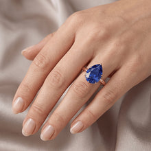 Afbeelding in Gallery-weergave laden, Echte Saffier Ring 4 Karaat - 14K Roségoud