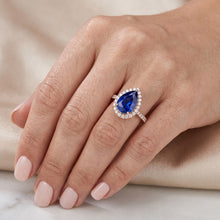Afbeelding in Gallery-weergave laden, Echte Saffier Ring 4 Karaat - 14K Roségoud