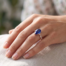 Afbeelding in Gallery-weergave laden, Echte Saffier Ring 4 Karaat - 14K Roségoud