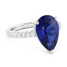Afbeelding in Gallery-weergave laden, Echte Saffier Ring 4 Karaat