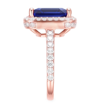Afbeelding in Gallery-weergave laden, Echte Saffier Ring 6 Karaat - 14K Bicolor Goud