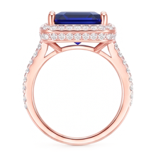 Afbeelding in Gallery-weergave laden, Echte Saffier Ring 6 Karaat - 14K Bicolor Goud