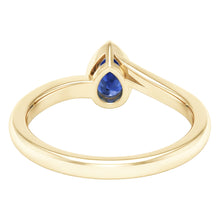 Afbeelding in Gallery-weergave laden, Echte Solitaire Sri Lankaanse Sapphire Ring Bezel Set Geel Goud 1,50 Karaat