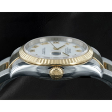 Afbeelding in Gallery-weergave laden, Echte Tweekleurige Oester-armband Rolex Datumjust 36 mm herenhorloge witte wijzerplaat snel inges...