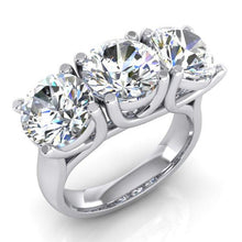 Afbeelding in Gallery-weergave laden, Echte Diamant Band Ronde Geslepen Wit Goud