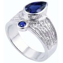 Afbeelding in Gallery-weergave laden, Edelsteen Ceylon Sapphire Ring Antieke Stijl 2.75 Karaat Vrouwen Sieraden