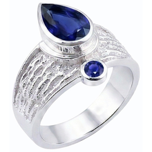 Afbeelding in Gallery-weergave laden, Edelsteen Ceylon Sapphire Ring Antieke Stijl 2.75 Karaat Vrouwen Sieraden