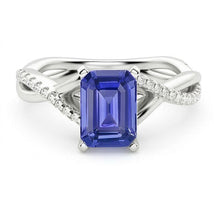 Afbeelding in Gallery-weergave laden, Edelsteen Emerald Sapphire Ring Gouden Infinity Shank Sieraden 3 karaat