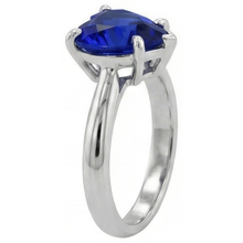 Afbeelding in Gallery-weergave laden, echte heart saffier 2.50karaat ring bovenaanzicht