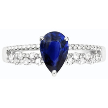 Afbeelding in Gallery-weergave laden, Edelsteen Jubileumring Blauwe Saffier & Diamanten 2,50 Karaat