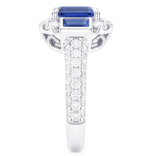 Afbeelding in Gallery-weergave laden, Edelsteen Ring Asscher & Smaragd Saffier Natuurlijk uit de aarde gewonnen Diamanten Sieraden 4.50 Karaat