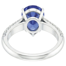 Afbeelding in Gallery-weergave laden, echte round diamant 5.50karaat ring zijaanzicht