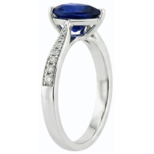 Afbeelding in Gallery-weergave laden, echte round diamant 2.50karaat ring profielweergave