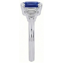 Afbeelding in Gallery-weergave laden, echte baguette diamant 2karaat ring bovenaanzicht