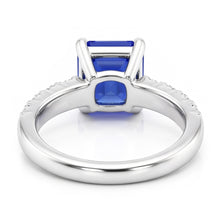 Afbeelding in Gallery-weergave laden, Edelsteen Smaragd Blauwe Saffier Ring Met Diamanten Accenten 2,50 Karaat
