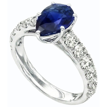 Afbeelding in Gallery-weergave laden, echte round diamant 3.50karaat ring zijaanzicht