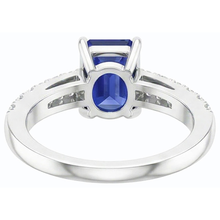 Afbeelding in Gallery-weergave laden, echte round diamant 3karaat ring bovenaanzicht