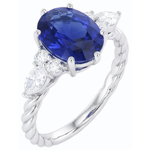Afbeelding in Gallery-weergave laden, echte round diamant 4karaat ring bovenaanzicht