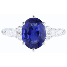 Afbeelding in Gallery-weergave laden, echte round diamant 4karaat ring op wit