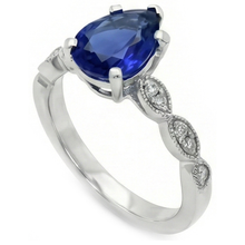 Afbeelding in Gallery-weergave laden, echte round diamant 2.50karaat ring bovenaanzicht