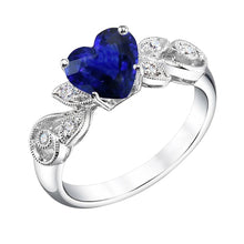 Afbeelding in Gallery-weergave laden, Edelsteen sieraden Vintage stijl saffier en Natuurlijke echte diamant ( niet in het laboratorium gekweekt )en ring 2,25 karaat