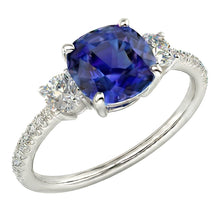 Afbeelding in Gallery-weergave laden, echte round diamant 3.50karaat ring zijaanzicht