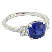 Afbeelding in Gallery-weergave laden, echte round diamant 3.50karaat ring bovenaanzicht