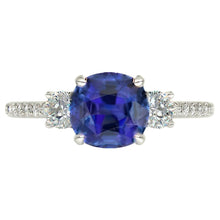 Afbeelding in Gallery-weergave laden, echte round diamant 3.50karaat ring profielweergave