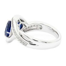 Afbeelding in Gallery-weergave laden, Edelsteen sieraden peer blauwe saffier ring gedraaide stijl 1,50 karaat