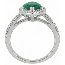 Afbeelding in Gallery-weergave laden, Edelsteenring 14K Marquise groene smaragd en ronde Natuurlijke echte diamanten ( niet in een laboratorium gekweekt ) 3,35 ct.