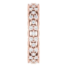 Afbeelding in Gallery-weergave laden, Eeuwigheid Trouwring 1,50 Karaat Ronde Echt Diamanten Rose Gouden Sieraden