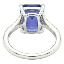 Afbeelding in Gallery-weergave laden, Emerald Solitaire trouwring blauwe saffier 2,50 karaat