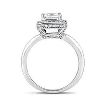 Afbeelding in Gallery-weergave laden, Emerald Halo Echt Diamanten Trouwring 2,20 Ct.