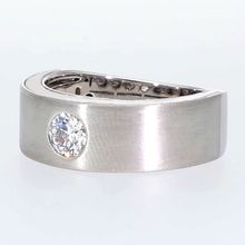 Afbeelding in Gallery-weergave laden, Euro Schacht Heren Ring Zigeuner Doorspoelen Diamant