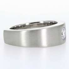 Afbeelding in Gallery-weergave laden, Euro Schacht Heren Ring Zigeuner Doorspoelen Diamant