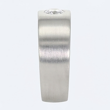 Afbeelding in Gallery-weergave laden, Euro Schacht Heren Ring Zigeuner Doorspoelen Diamant