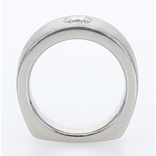 Afbeelding in Gallery-weergave laden, Euro Schacht Heren Ring Zigeuner Doorspoelen Diamant
