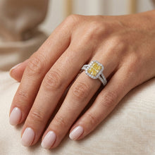 Afbeelding in Gallery-weergave laden, Fijn VVS Fancy Gele Diamant Sieraad Ring – 2 karaat 14 Karaat